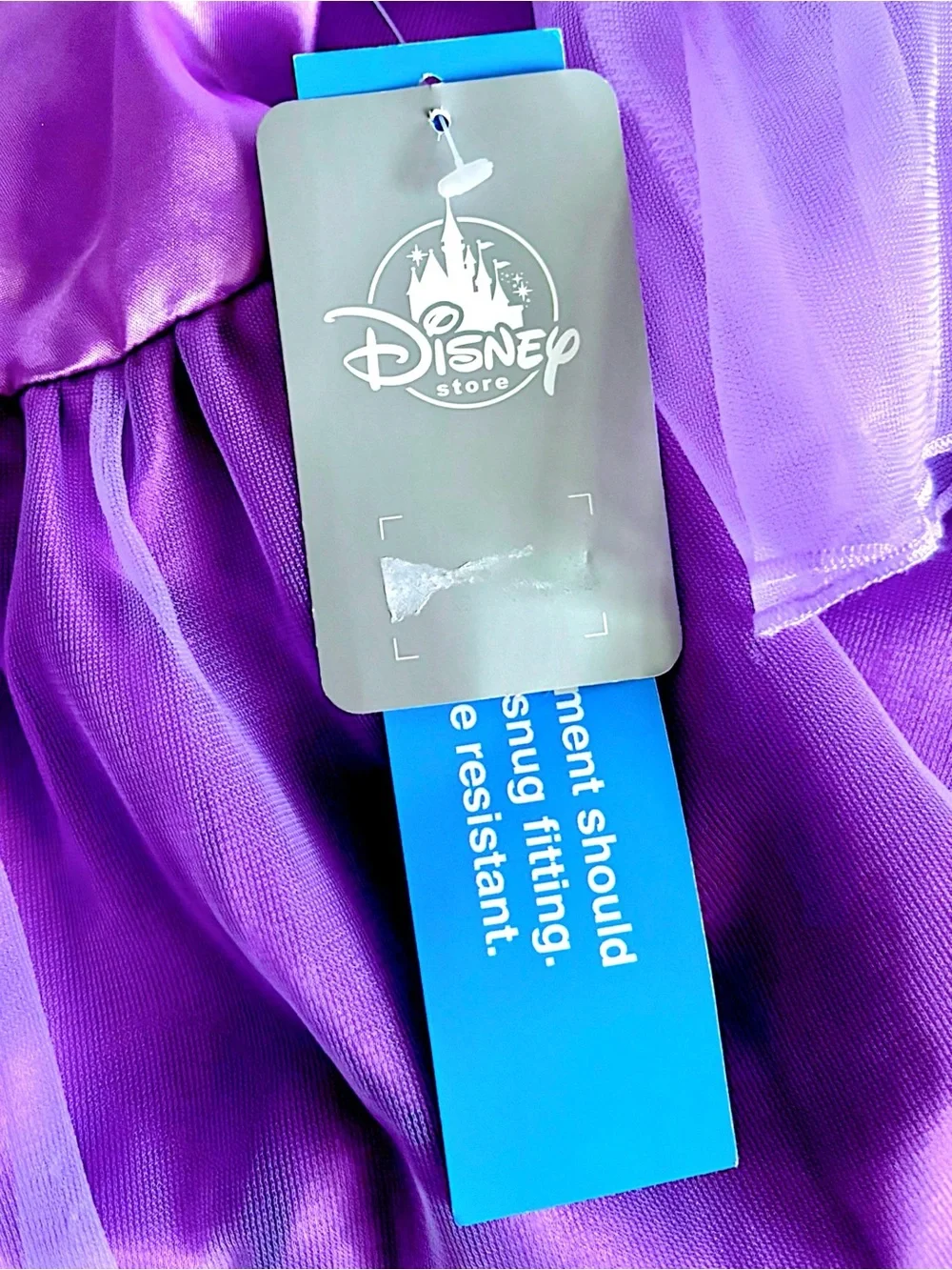 NWT Disney Store Rapunzel Princess Costume Dress Lavender Satin Girls Size 5/6